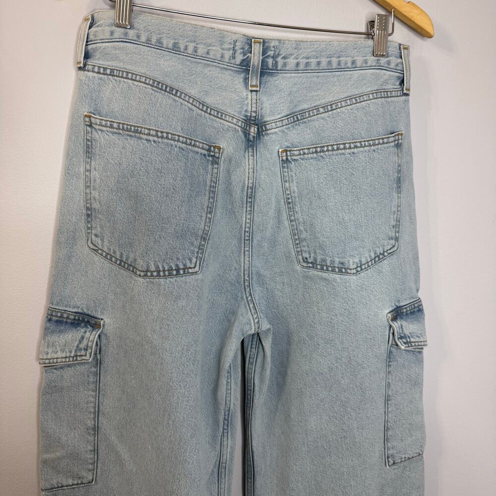 AGOLDE Wide-leg Stonewashed High Rise Jeans Cargo Relaxed Women's 30 - Picture 10 of 14